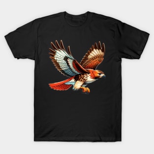 Flying Red Tailed Hawk T-Shirt